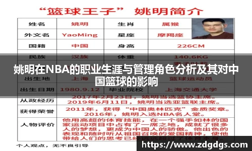 姚明在NBA的职业生涯与管理角色分析及其对中国篮球的影响